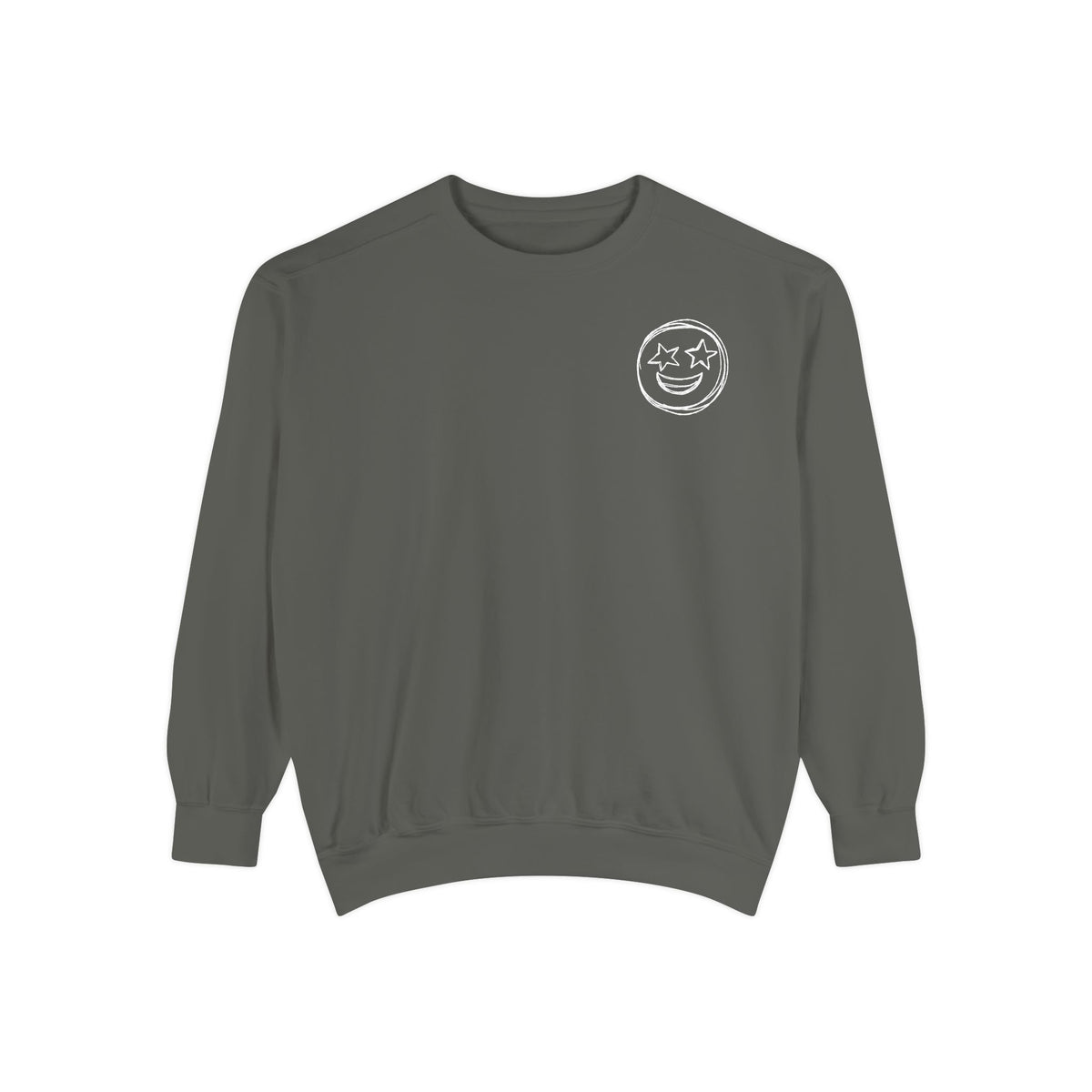Smiling Face Sweatshirt- Smiling face with Stars Sweatshirt