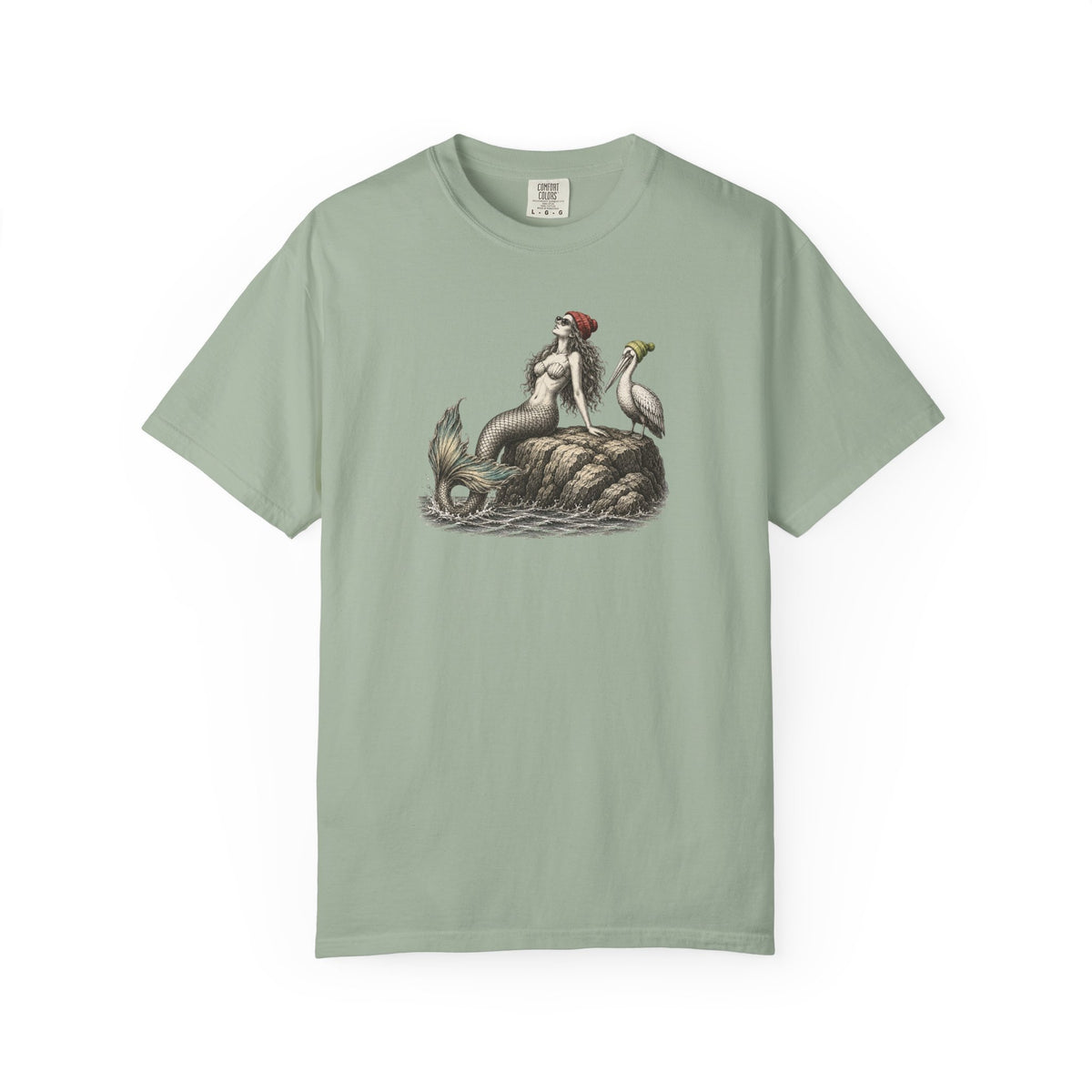 Mermaid & Pelican Graphic T-Shirt — Mermaid Ocean Graphic Tee