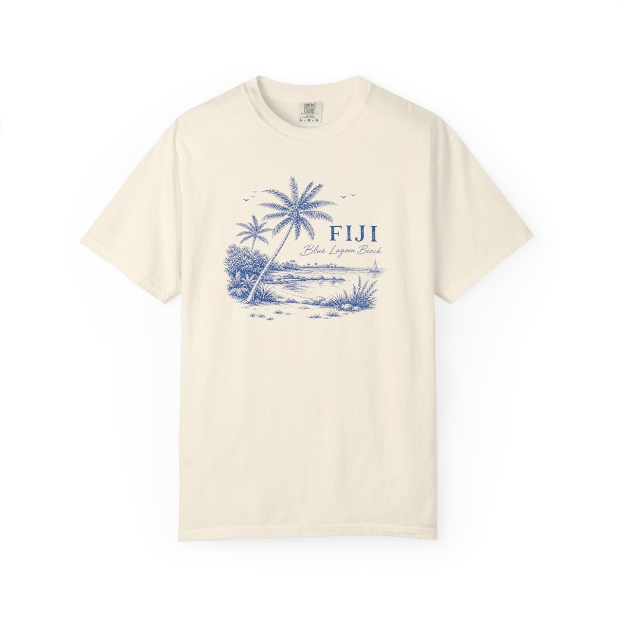 Fiji Island Palm Beach T-Shirt — Tropical Fiji Graphic Tee