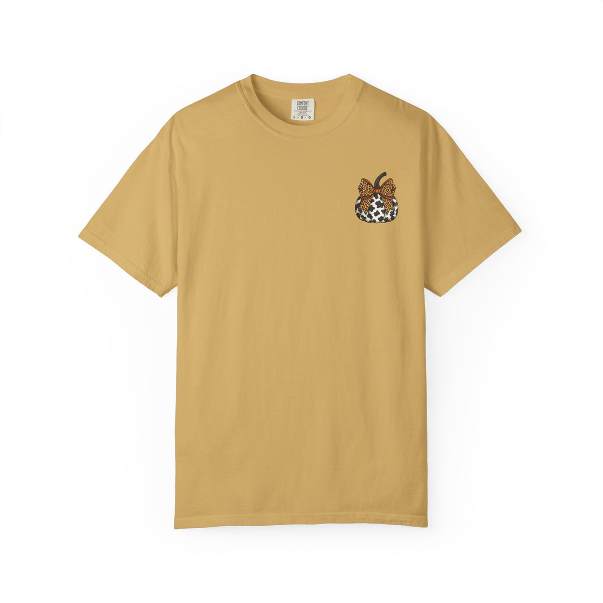 Pumpkin Graphic T-Shirt — Small Cowprint Pumpkin Tee