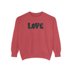 Love Brushstroke Sweatshirt — Sweatshirt with love and a Heart on the Back