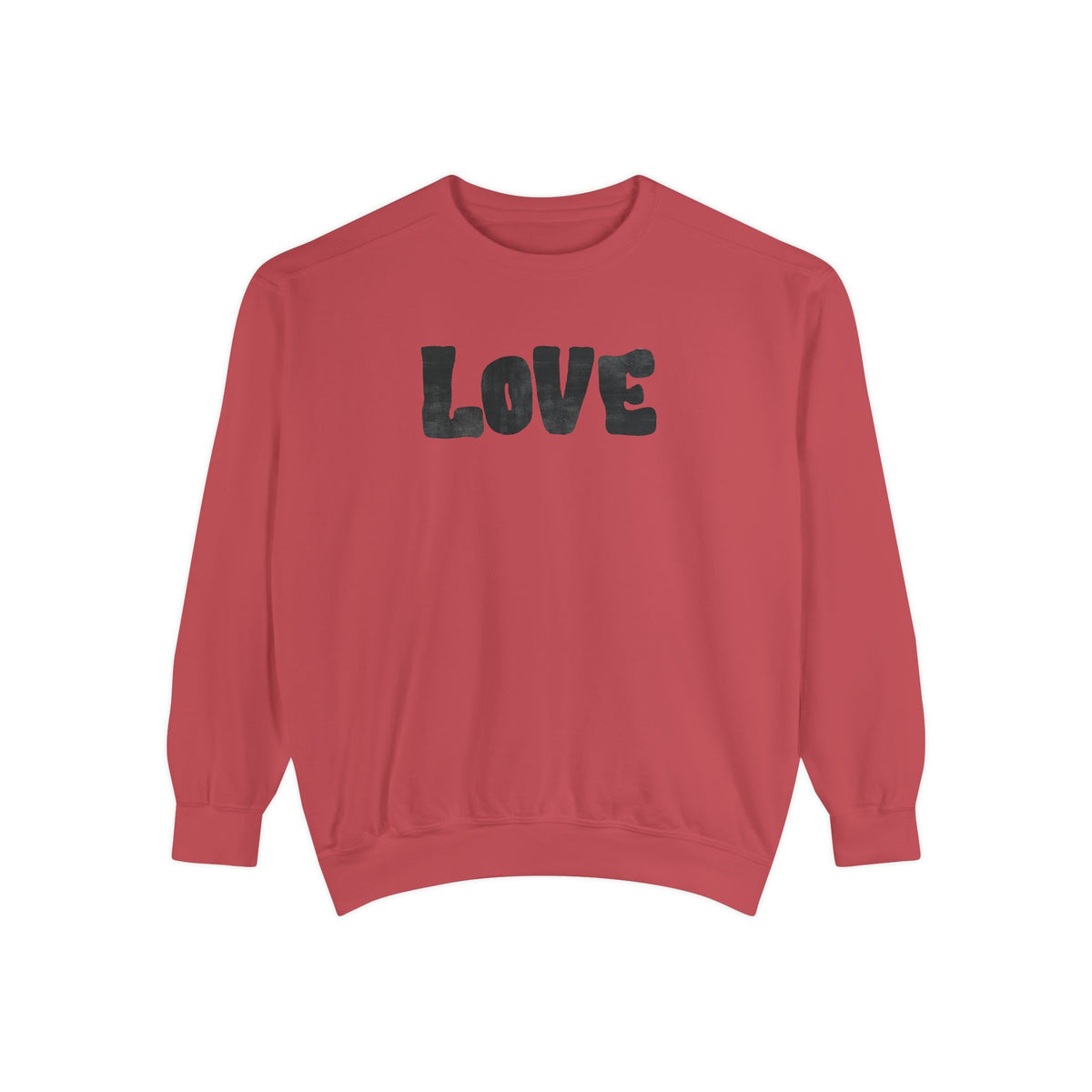Love Brushstroke Sweatshirt — Sweatshirt with love and a Heart on the Back