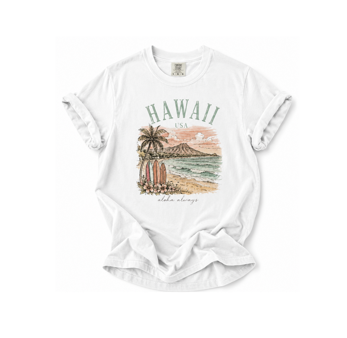 Hawaii BeachT-Shirt- Hawaii Graphic Tshirt