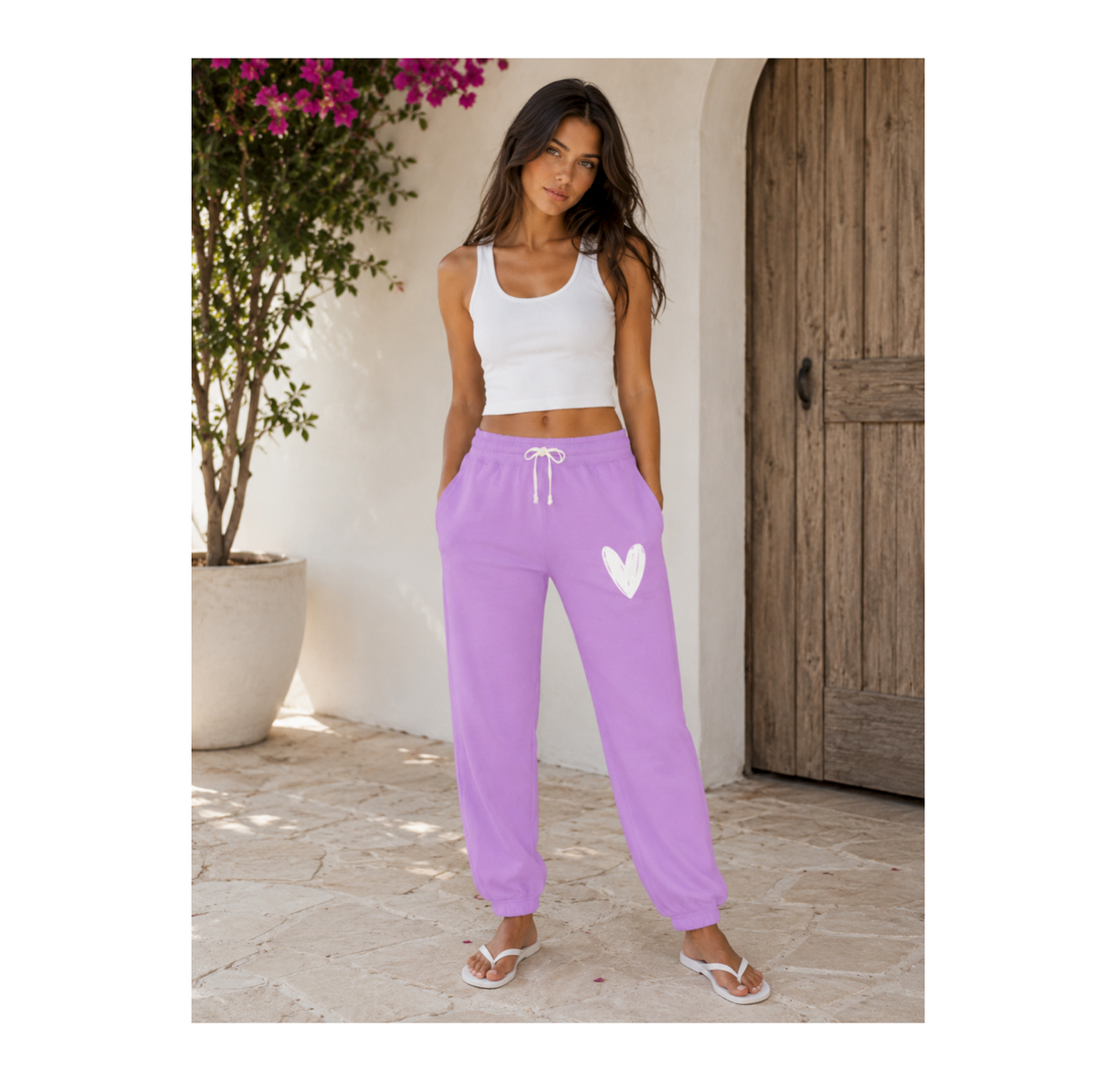 heart sweat pants