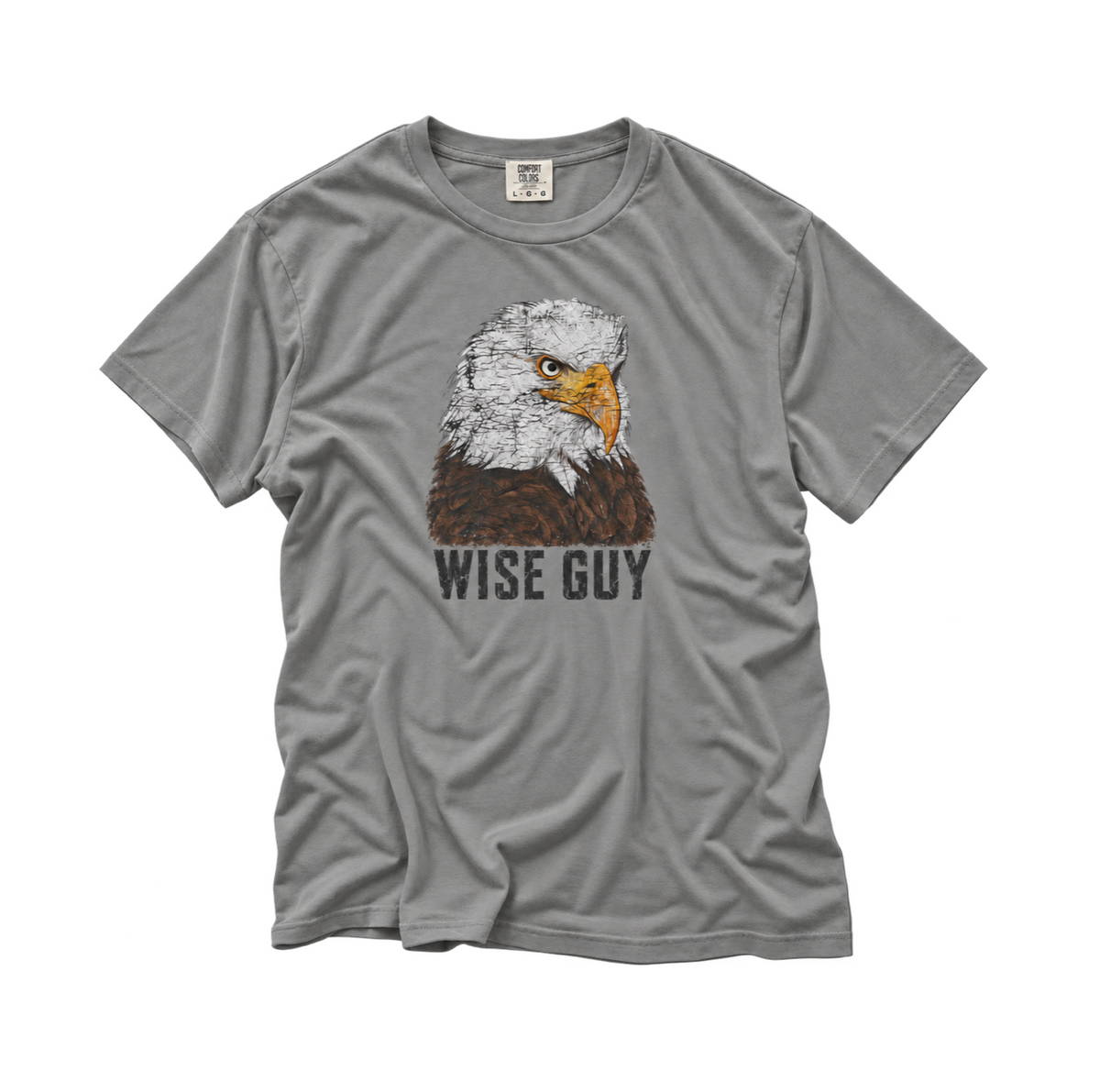 Wise Guy Eagle Tshirt  - Distressed Eagle Graphic Tee